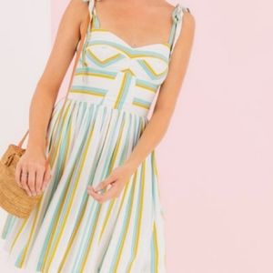 Amanda Uprichard Pineapple Verona Stripe Dress